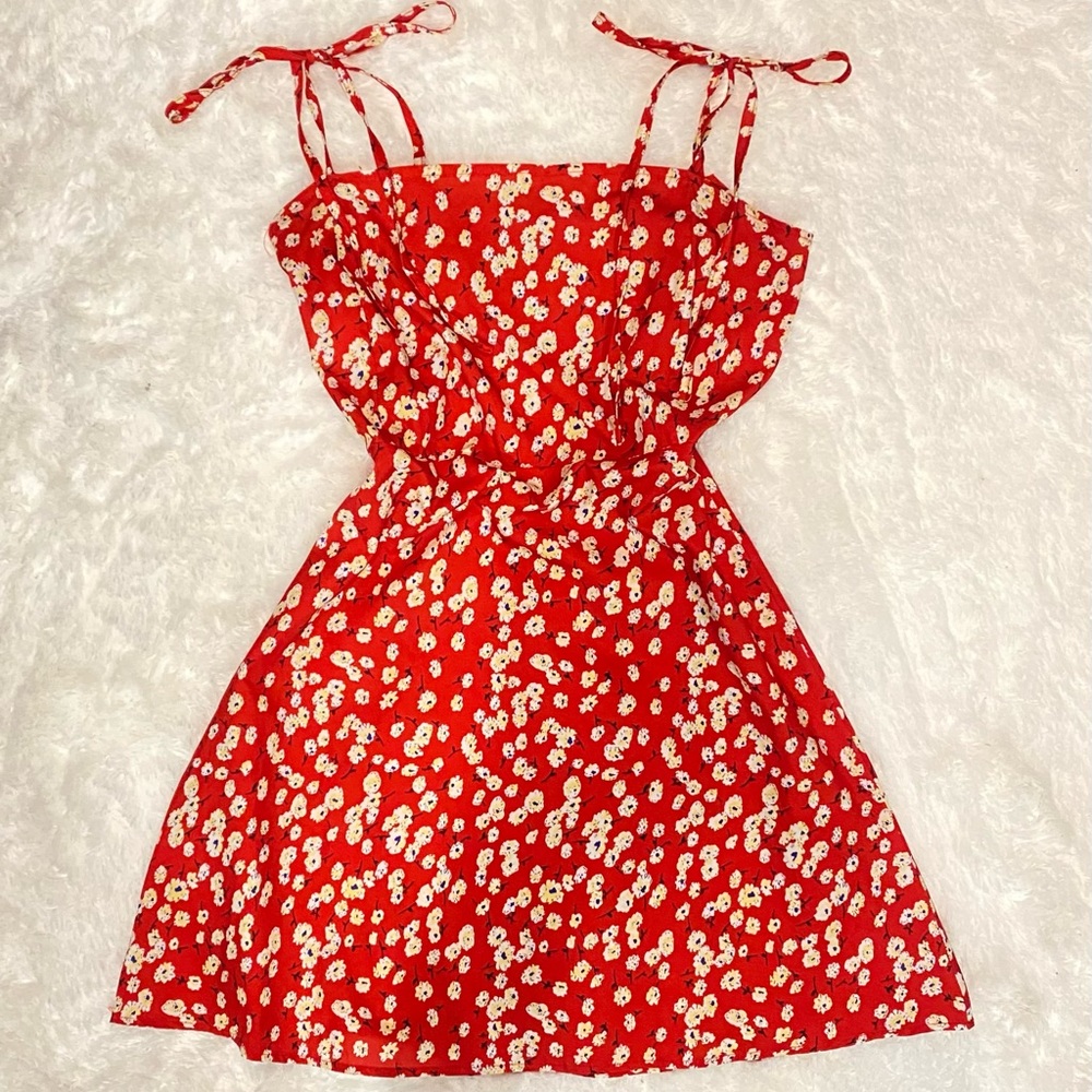 Red sun dress